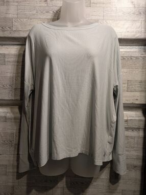 Alia Sage Green Boatneck Pullover